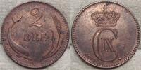 2 Öre 1883 Dänemark  Sehr schön.