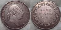 Großbritannien 3 Shilling Bank Token Winzige Randfehler. -