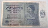 Weimarer Republik 20 Billionen Mark 1924 gebraucht III 756.79 US$  +  58.21 US$ shipping