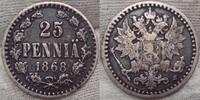 Finnland 25 Penniä 1868 Sehr schön. 279.43 US$  +  58.21 US$ shipping