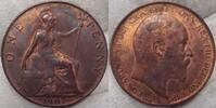 Großbritannien Penny 1907 Vorzüglich+ 52.39 US$  +  58.21 US$ shipping