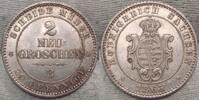 2 Neugroschen 1865 B Sachsen-Albertinische Linie  Vorzüglich+
