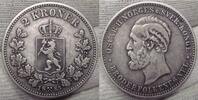 Norwegen 2 Kronen 1885 Winziger Kratzer. Sehr sch&ouml;n. 1,557.39 US$  +  57.68 US$ shipping