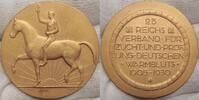 Deutschland Vergoldete Bronzemedaille von Fritsch. Mattiert. -