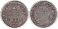 Frankreich 20 Centimes Napoleon III. 20 Centimes 1868 BB, Starsbourg -