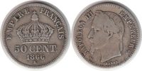 Frankreich 50 Centimes Napoleon III. 50 Centimes 1866 K, Bordeaux -