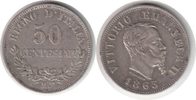 Italien 50 Centesimi Vittorio Emanuele II. 50 Centesimi 1863 M, Mailand -