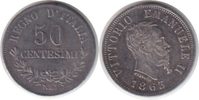 Italien 50 Centesimi Vittorio Emanuele II. 50 Centesimi 1863 N, Neapel -