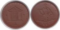Meissner Porzellanmedaillen Medaille Meissen Auf den Stadttheaterfond / Braun -