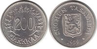 Finnland 200 Markkaa Republik 200 Markkaa 1959 S -