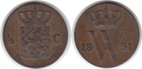 Niederlande 1/2 Cent Wilhelm III. 1849-1890 -