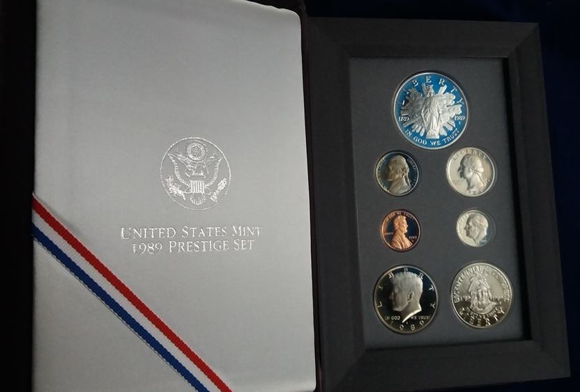 USA 2,41 $ 1989 Prestige-Set Der US-Mint In Original-Samtschatulle ...