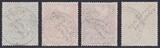 Berlin 1 - 5 M. 1948 Schwarzaufdruck Markwerte mit falschem Stempel, Lückenfüller! gestempelt