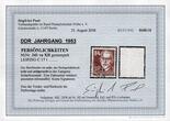DDR 84 Pfg. 1953 Persönlichkeiten August Bebel aus Köpfe II echt gestempelt