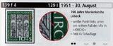 Bundesrepublik 1951 139 I - 10 Pfg. Marienkirche mit Plattenfehler 