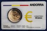 Andorra 2 Euro 2014 Kursmünze in Coincard, Auflage nur 500 Stück! stg in coincard