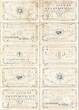 Spanien 1941 Gerona - Lebensmittelmarken im kpl. Bogen, rs. span. Freiwilligen-Division VF / EF