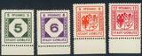 Deutschland Lokalausgaben 5-12 Pfg. 1945 GÖRLITZ Ziffer/Stadtwappen auf weißem Papier ** postfrisch