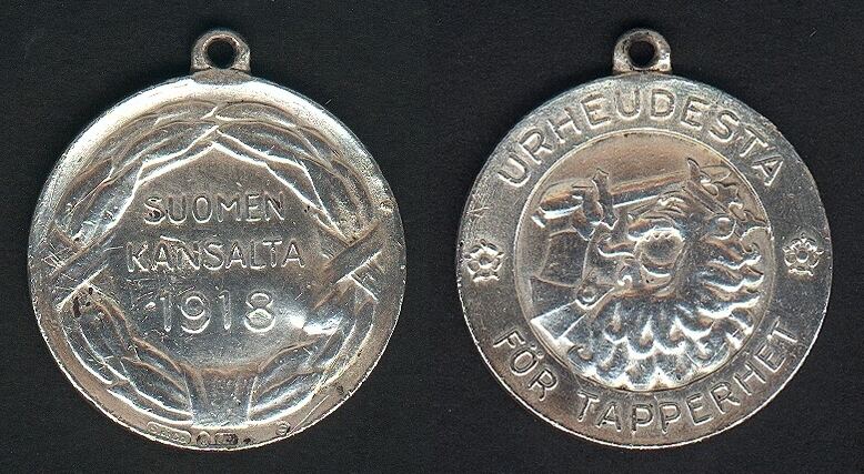 Finland 1918 Tapferkeitsmedaille 'Urpheudesta för Tapperheit