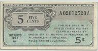 USA 5 Cents Military Payment Certificate Serie 461 Pi. M1 -