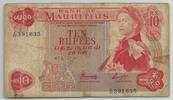 Mauritius 10 Rupees Queen Elizabeth -