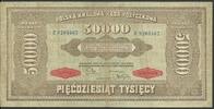 Polen 50.000 Marek Pi. 33 Inflation -