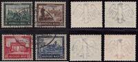 Deutsches Reich 8-50 Pfg. IPOSTA Berlin, Marken aus Block 446-49 mit Sonderstempel -