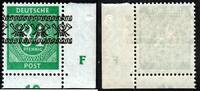 Bizone 84 Pfg. Zieffernserie mit Aufdruck mit Druckerzeichen F -
