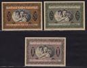 Deutsches Reich 50 Pfg. - 1 Mk. Münster, Hotel und Kaffee Kaiserhof, Serienscheine MIT Wasserzeichen! -