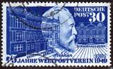 Bundesrepublik 30 Pfg. 116 II - H.v.Stephan Weltpostverein mit Plattenfehler 'gebrochenes T' -