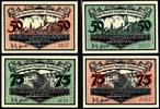Deutsches Reich 2x 50 und 75 Pfg. Aschersleben 1. Harzer Notgeldausstellung, komplette Serie -
