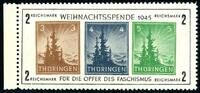 Sowjetische Besatzungszone 2 RM 1945 Th&uuml;ringen 'Kleiner Weihnachtsblock'... 369.51 US$161.66 US$  +  6.93 US$ shipping