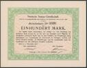 Berlin 100 Mark 'Deutsche Samoa-Gesellschaft' Anteilschein mit allen Dividenden-Coupons -
