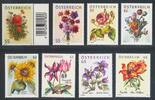 Österreich Treuebonusmarken 'Blumen', 8 Stück komplett -