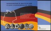 Bundesrepublik Deutschland 60 € Silber-Gedenkmünzenset, 6 x 10 Euro Spiegelglanz OVP -
