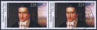 Bundesrepublik 2x 2,25 € 250. Geburtstag Albrecht Daniel Thaer, seltene Rastertype im Paar -