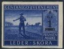 Generalgouvernement 1 Punkt Prämienmarken, 2. Ausgabe 1 Punkt 'Leder - Skora' geschnitten -