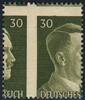 Deutsches Reich 30 Pfg. 30 Pfg. Hitler mit Total-Verzähnung, dadurch 4 Marken betroffen -