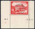 15+15 Fr. 1954 Saarland 349  Tag der Briefmarke  mit komplettem Druckdatum gestempelt