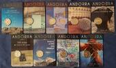 Andorra 9x 2 Euro komplette Kollektion aller 2 € Gedenkmünzen in offiz. Coincards