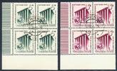 Deutsches Reich / Österreich-Ostmark 6-15 Pfg 692-93 'Reichsgartenschau in Stuttgart' im Eckrandviererblock entwertet in WIEN! -