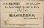 Deutsches Reich 200 Mio. Mk. Margarethe Steiff GmbH in Giengen (Württemberg) -