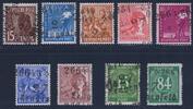 SBZ-Bezirkshandstempel 15/84 Pfg. ex Bezirk 27 OPD Leipzig 9 verschied. Werte mit Numerator-Aufdruck -