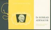 Nord Jemen - Arab. Republik 50 B gezähnte Goldmarke auf 'Konrad Adenauer' im numerierten Originalfolder -