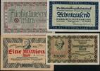 Deutsches Reich - Württemberg 10 Tsd.M. - 10 Mrd. 100 Jahre Inflation 'Württembergische Notenbank' Sammlung von 8 versch. Scheinen -