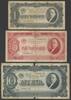 Russland 1, 3 und 10 Cherv. Wl. Ilj. Lenin Banknotenserie mit 3 Nominalen -