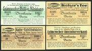 Deutsches Reich 'Brotkarte Berlin' Set von 8 verschiedenen mit div. Reklamen -