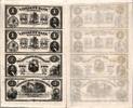 USA Confederate States 3, 2 und 2x 1 Dollars 'Citizens Bank of Louisiana' ungeschnittener kompl. 4er-Bogen -
