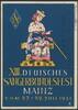 Bizone/Bundesrepublik Deutschland 10 Pfg. Privat-Ganzsache zum XIII. Dt. Sängerbundesfest Mainz - Minnesänger -