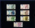 Bundesrepublik Deutschland 'Premium-Barren' der EURO-Banknoten 7 Stück komplett in Schatulle -